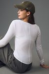 Thumbnail View 2: The Andie Scoop-Neck Ribbed Henley Top by Pilcro: Long-Sleeve Snap Edition