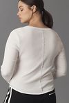 Thumbnail View 6: The Andie Scoop-Neck Ribbed Henley Top by Pilcro: Long-Sleeve Snap Edition