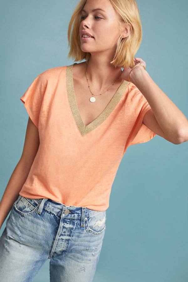 Perth Linen Top Anthropologie