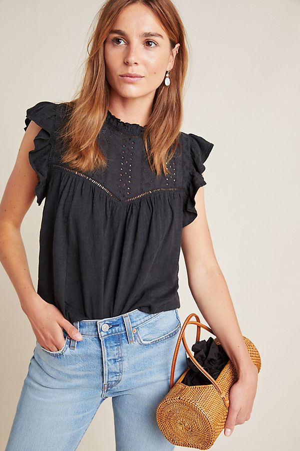 Slide View: 1: Andi Eyelet Top