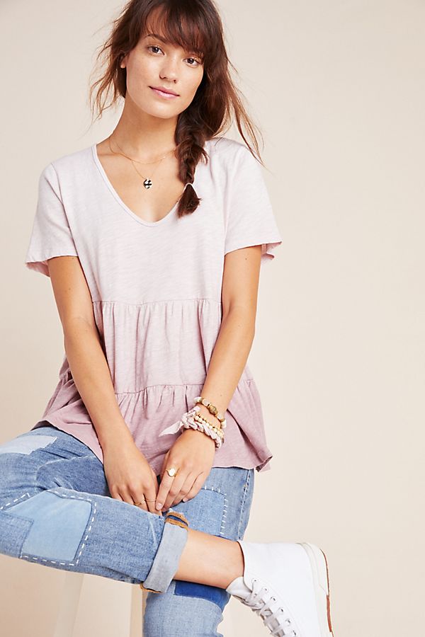 Slide View: 1: Tessa Dip-Dyed Babydoll Tunic