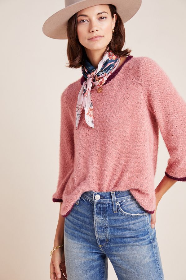 Slide View: 1: Baysel Chenille Pullover