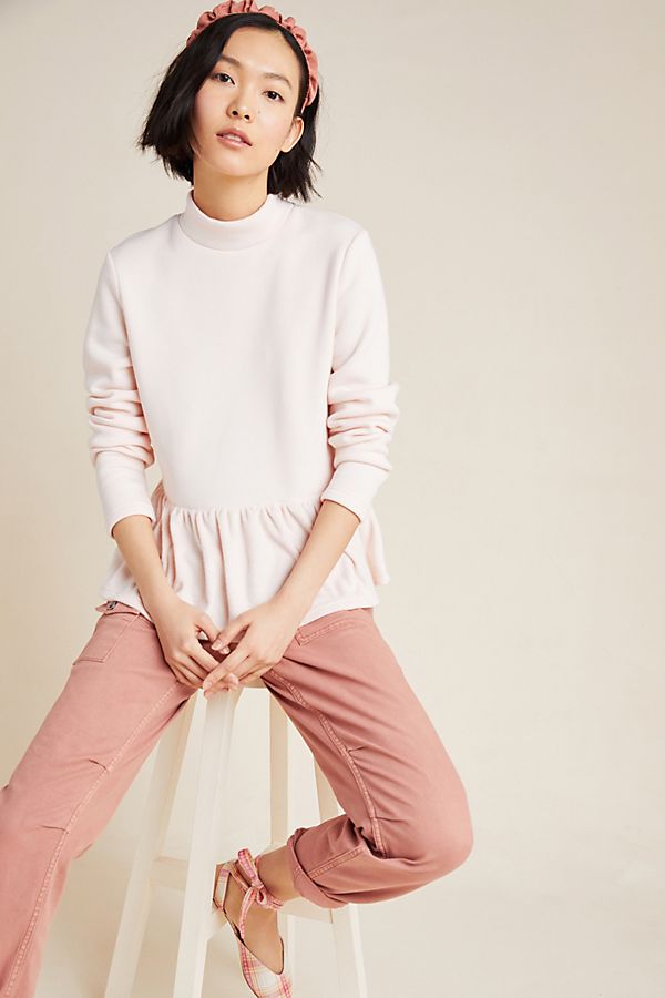 Slide View: 1: Beverly Peplum Sweatshirt