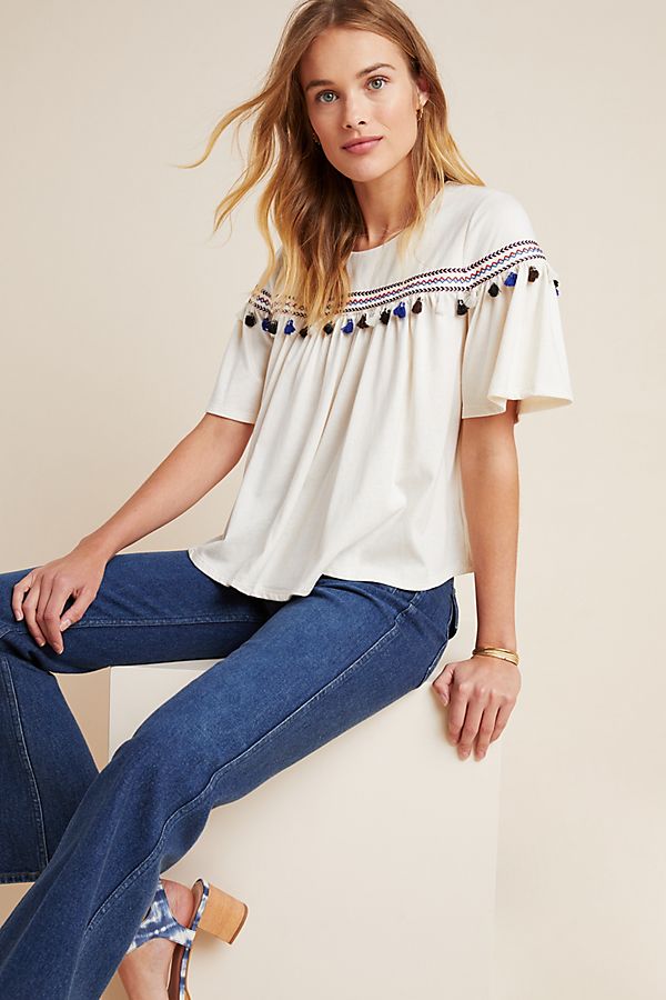 Slide View: 2: Emilia Tasseled Top