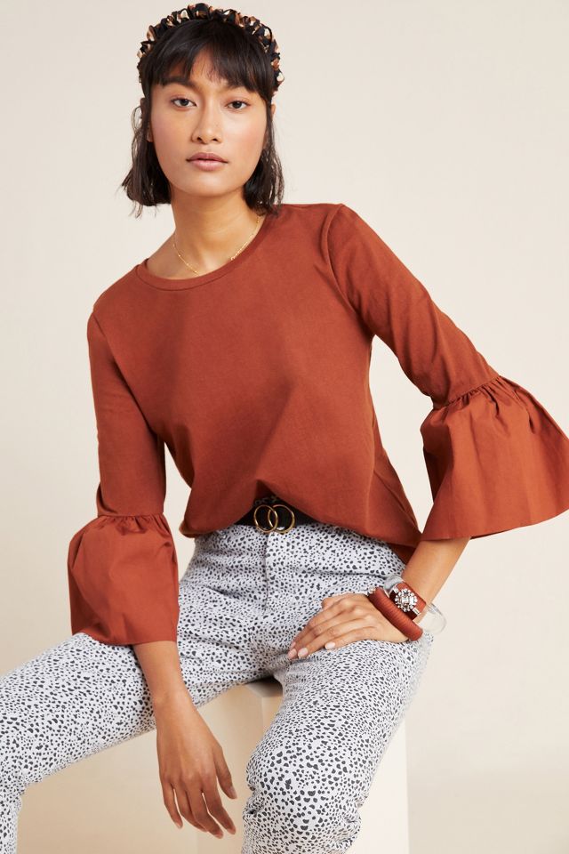 Adele Bell-Sleeved Tee | Anthropologie