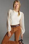 Thumbnail View 1: Maeve Textured-Sleeve Top