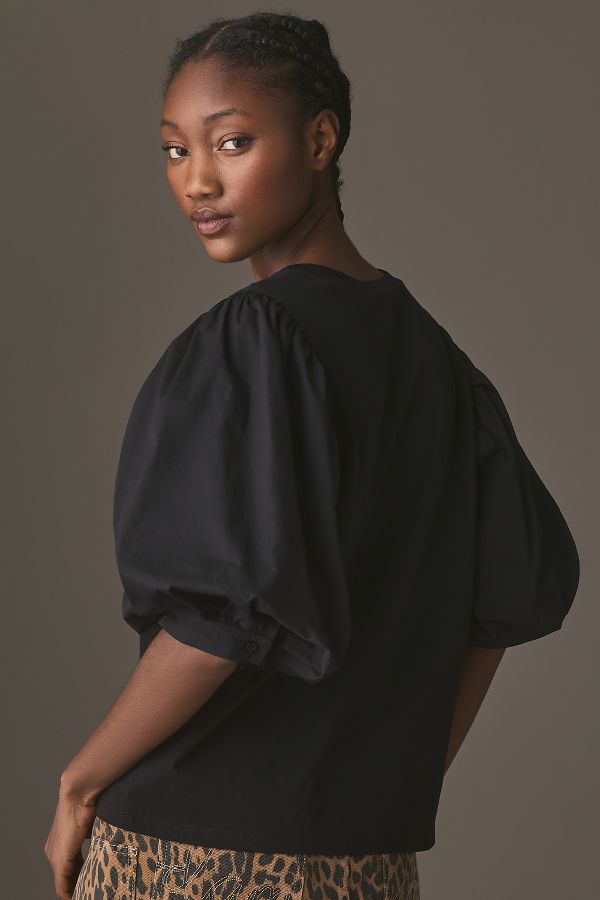 Slide View: 2: English Factory Puff-Sleeve Top