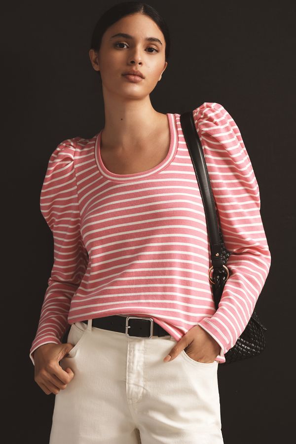 Slide View: 1: English Factory Long-Sleeve Scoop-Neck Top