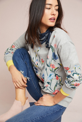 sundry floral sweatshirt