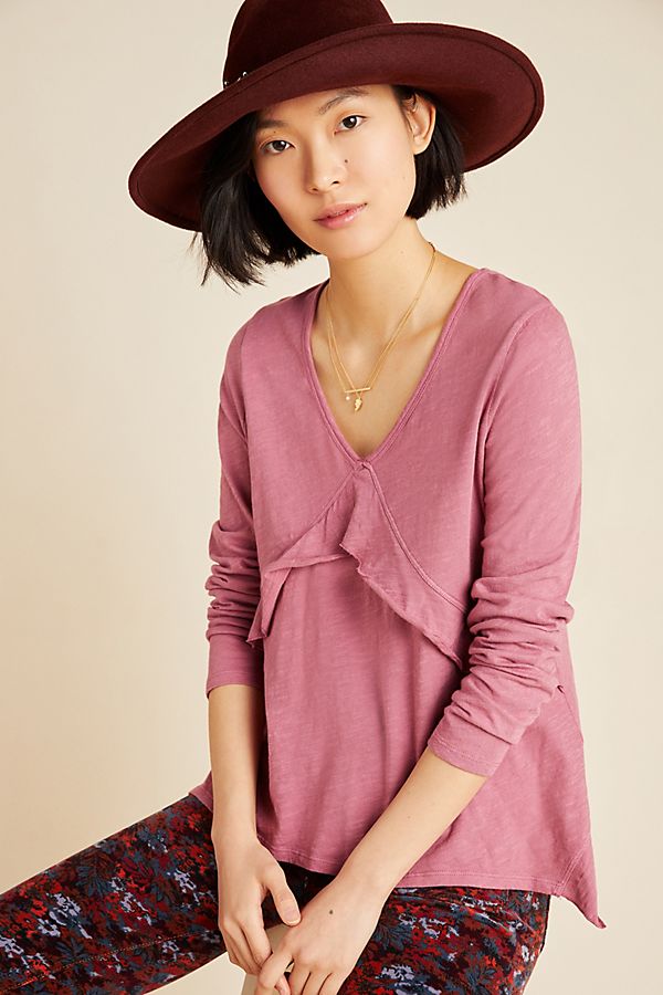 Slide View: 1: Glenna Ruffled Tee
