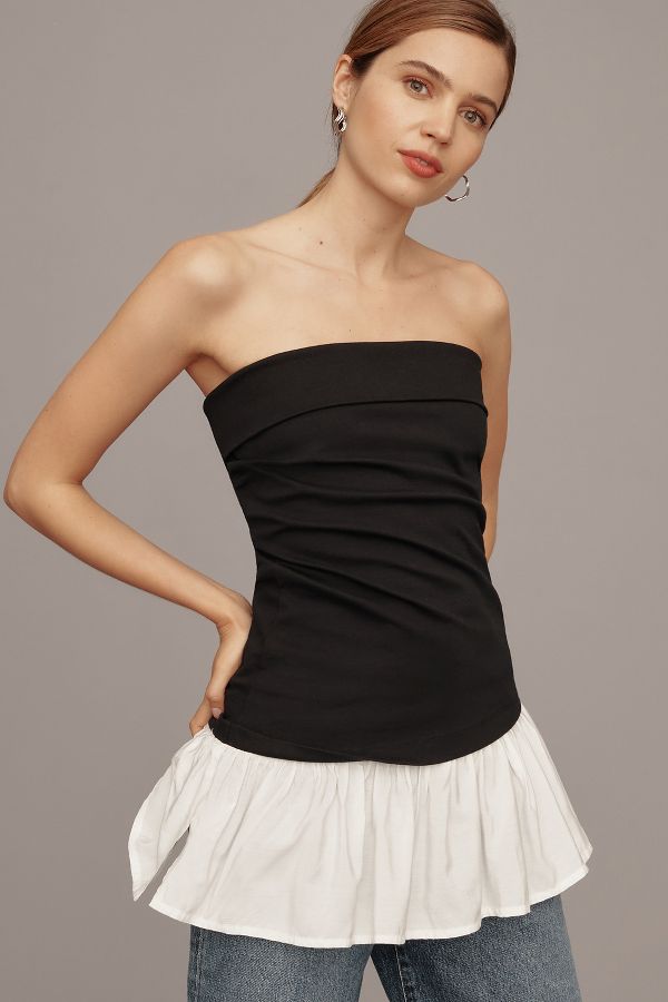 Slide View: 1: Maeve Asymmetrical Tube Top