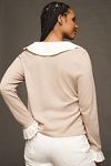 Thumbnail View 6: The Keira Collared Button-Front Blouse by Pilcro: Long-Sleeve Edition