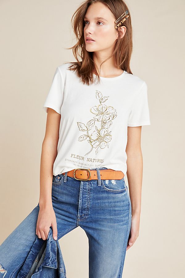 Slide View: 1: Fleur Naturel Graphic Tee