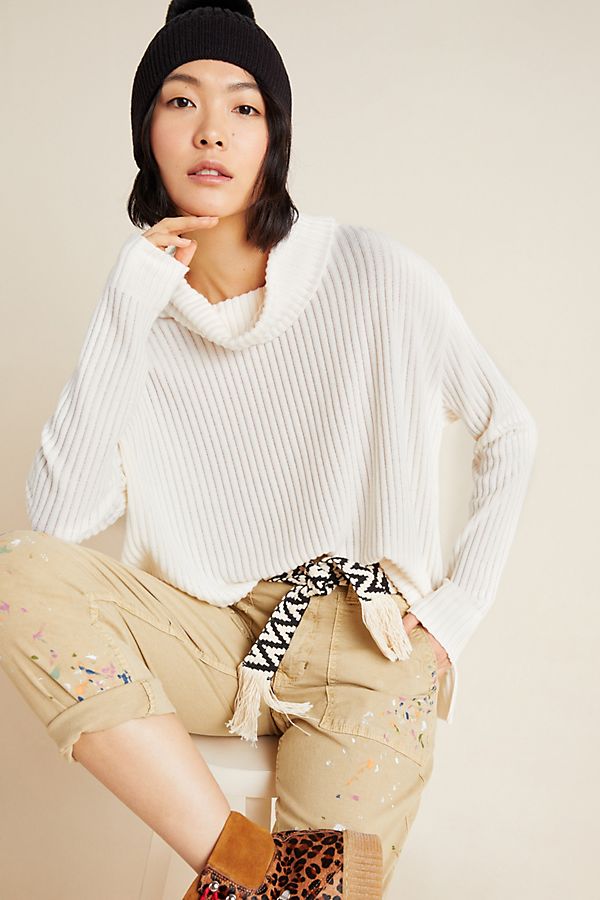 Slide View: 1: Vanna Cowl Neck Pullover