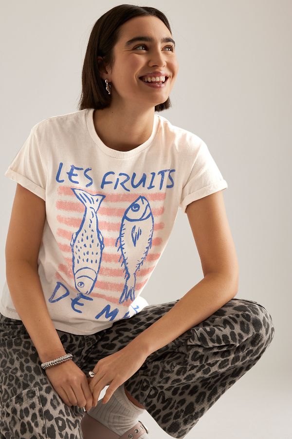 Slide View: 3: Von Anthropologie Les Fruits de Mer Grafisches Baby T-Shirt