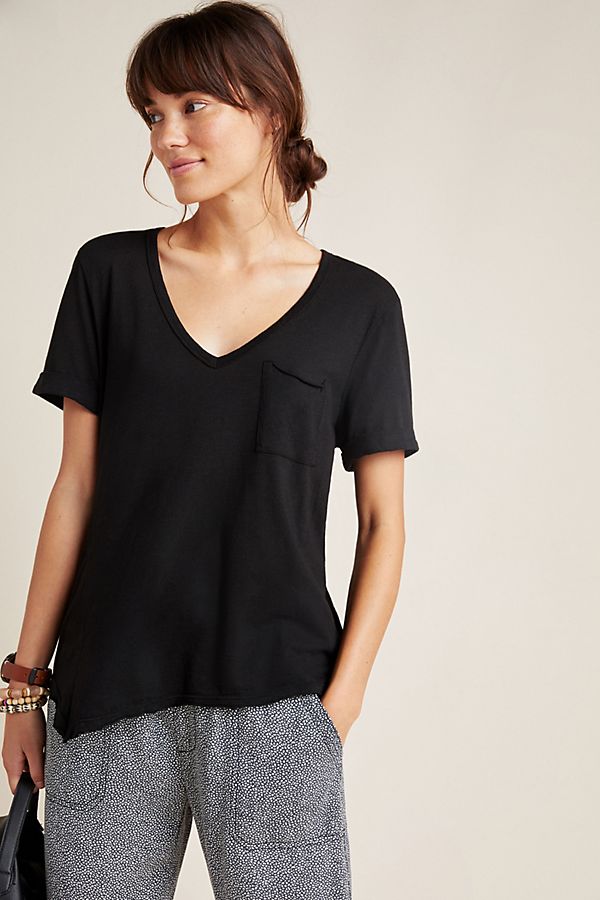 Slide View: 1: Riley Asymmetrical Pocket Tee