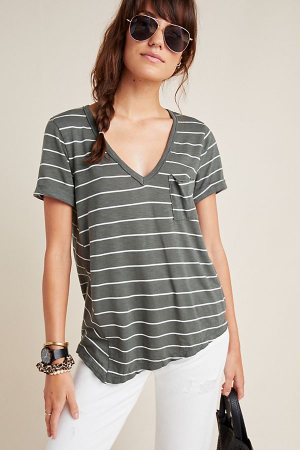 Slide View: 1: Riley Asymmetrical Pocket Tee