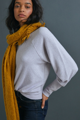 yellow cowl neck top