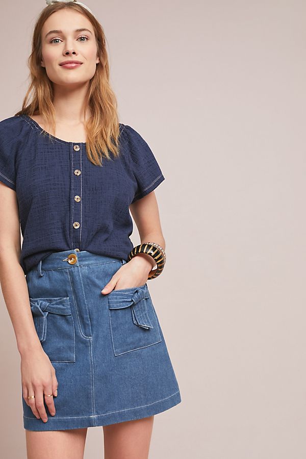Slide View: 1: Tibby Button-Front Top