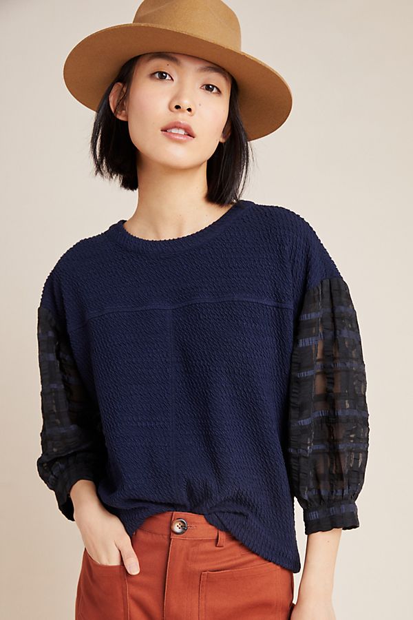 Slide View: 1: Carlisle Textured Pullover