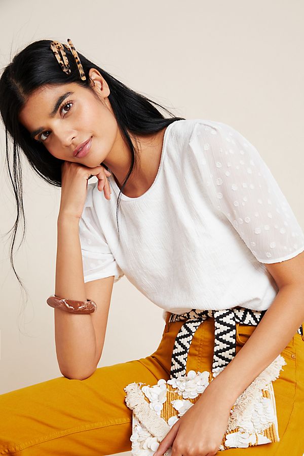 Slide View: 1: Tahani Clip Dot Top