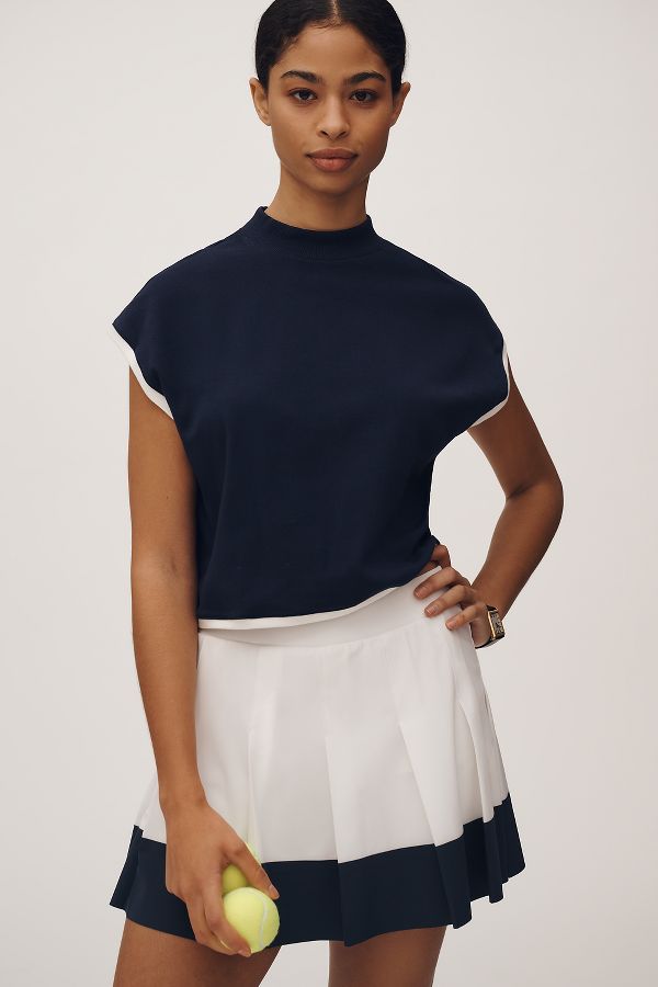 Slide View: 2: Maeve Mock-Neck Shell Tee