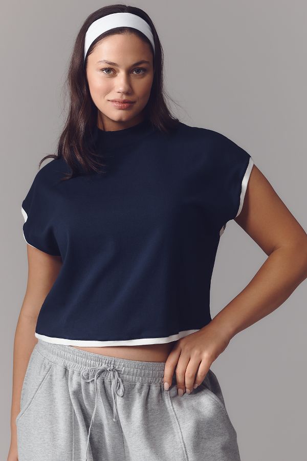 Slide View: 5: Maeve Mock-Neck Shell Tee