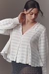 Thumbnail View 8: By Anthropologie Long-Sleeve Button-Front Textured Blouse