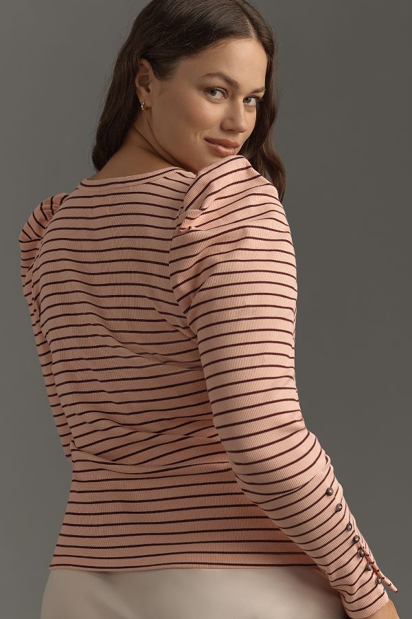 Slide View: 6: Maeve Puff-Sleeve Top