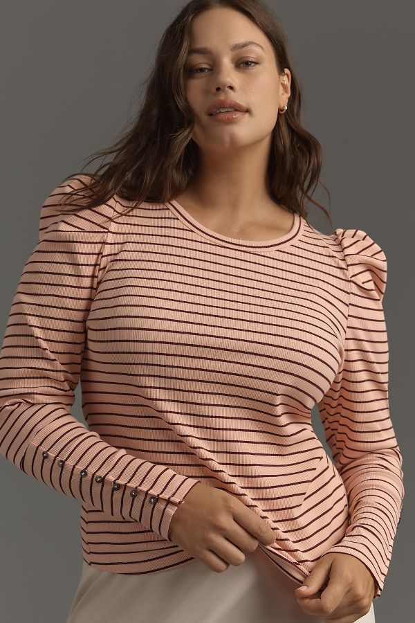 Slide View: 5: Maeve Puff-Sleeve Top