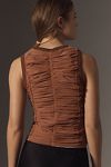 Thumbnail View 2: By Anthropologie Shirred Mesh Racerback Tank Top