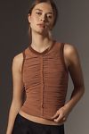 Thumbnail View 1: By Anthropologie Shirred Mesh Racerback Tank Top