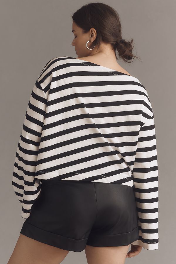 Slide View: 5: Maeve Boatneck Bell-Sleeve Knit Top