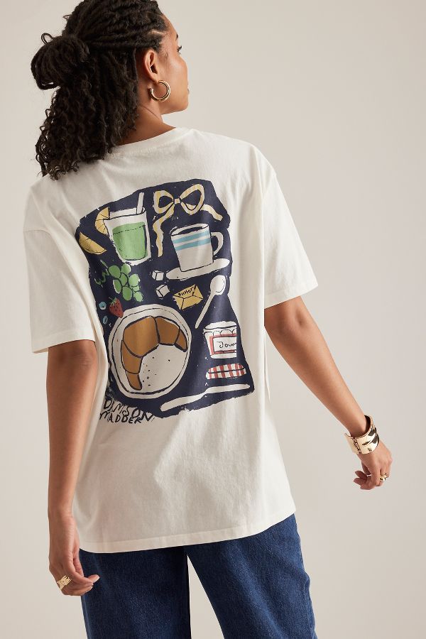 Vista diapositiva: 2: T-Shirt Boyfriend Grafica Colazione Prugna Robbia