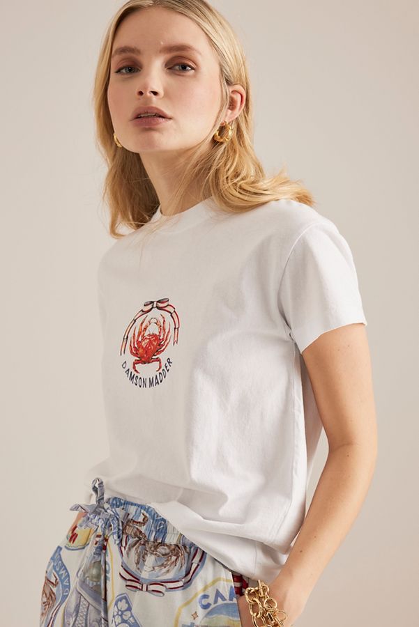 Vista diapositiva: 4: T-Shirt Corta con Fiocco Crabby Damson Madder