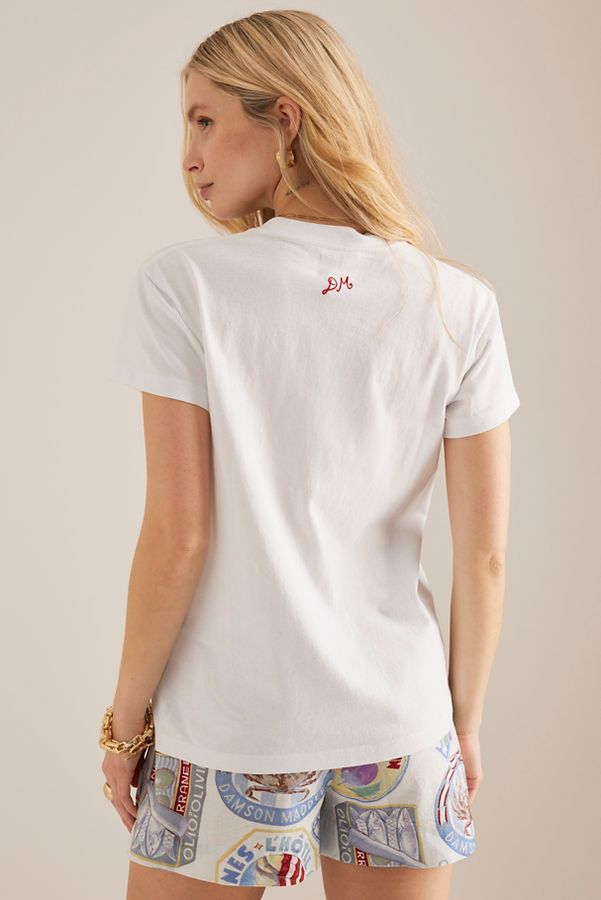 Vista diapositiva: 2: T-Shirt Corta con Fiocco Crabby Damson Madder