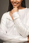 Thumbnail View 8: The Andie Ribbed Henley Top by Pilcro: Shimmer Edition