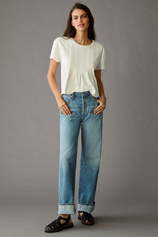 Slide View: 3: Pilcro Pleated Swing Tee