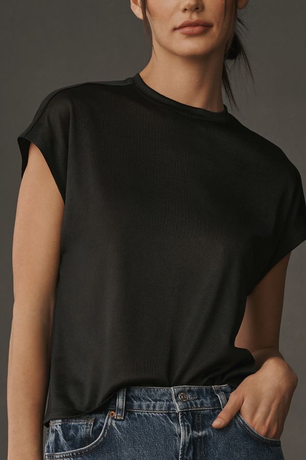 Slide View: 4: By Anthropologie Silky Shimmer Tee