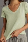 Thumbnail View 4: The Bennie Slim Cotton-Slub Tee by Pilcro: V-Neck Edition