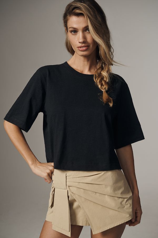 Slide View: 4: Maeve Short-Sleeve Boxy Tee