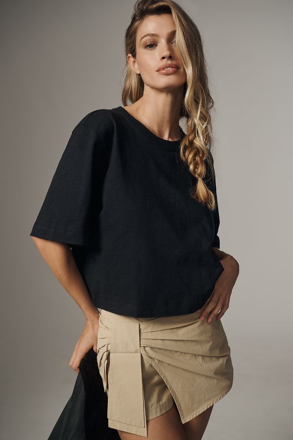 Slide View: 1: Maeve Short-Sleeve Boxy Tee