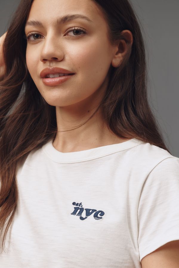 Slide View: 2: rag & bone 2002 NYC Embroidered Tee