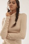 Thumbnail View 2: By Anthropologie Ruched-Sleeve Turtleneck Top