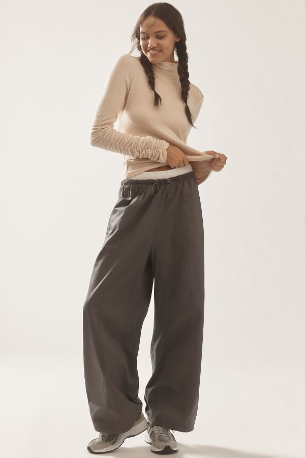 Slide View: 4: By Anthropologie Ruched-Sleeve Turtleneck Top