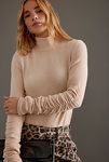 Thumbnail View 5: By Anthropologie Ruched-Sleeve Turtleneck Top