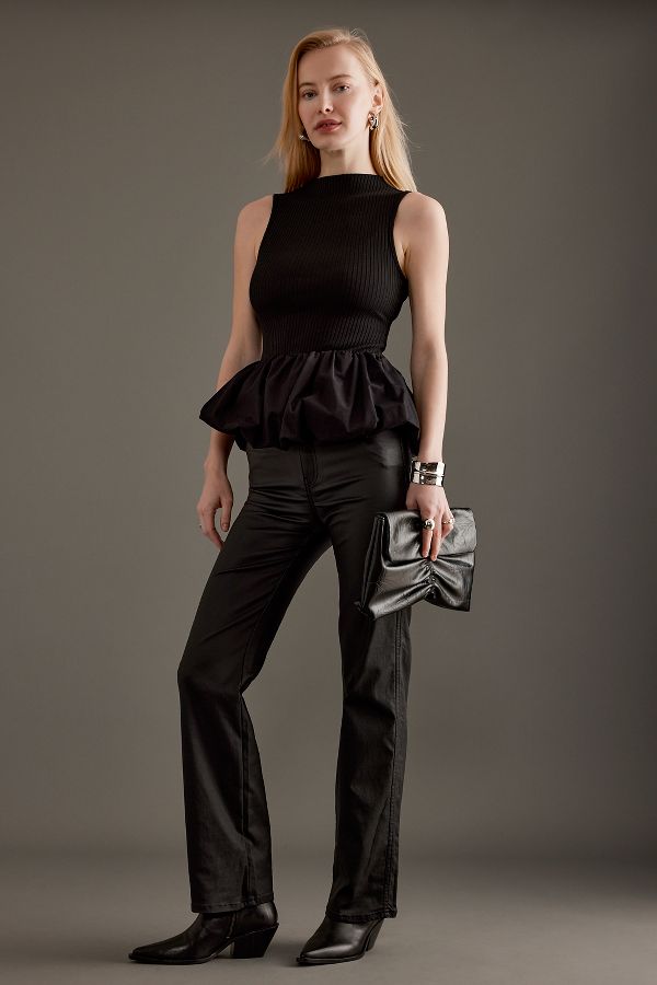 Slide View: 3: Maeve Bubble Peplum Tank Top