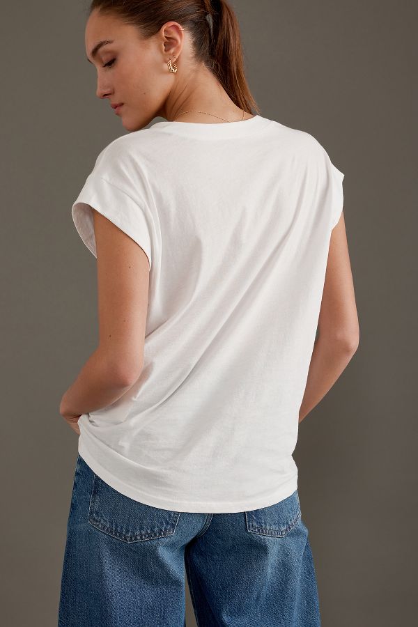 Vista diapositiva: 2: FRAME Le Mid T-shirt con scollo a V