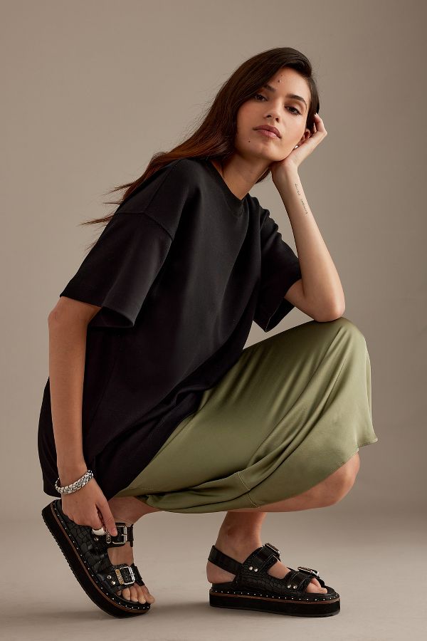 Slide View: 5: Short-Sleeve Oversized T-Shirt 