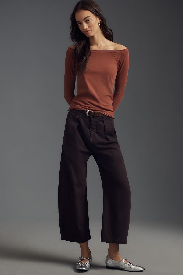 Slide View: 3: Pilcro Off-The-Shoulder Long-Sleeve Tee